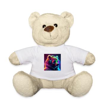 Cool Gaming Bear - Teddy Bear - white - Front