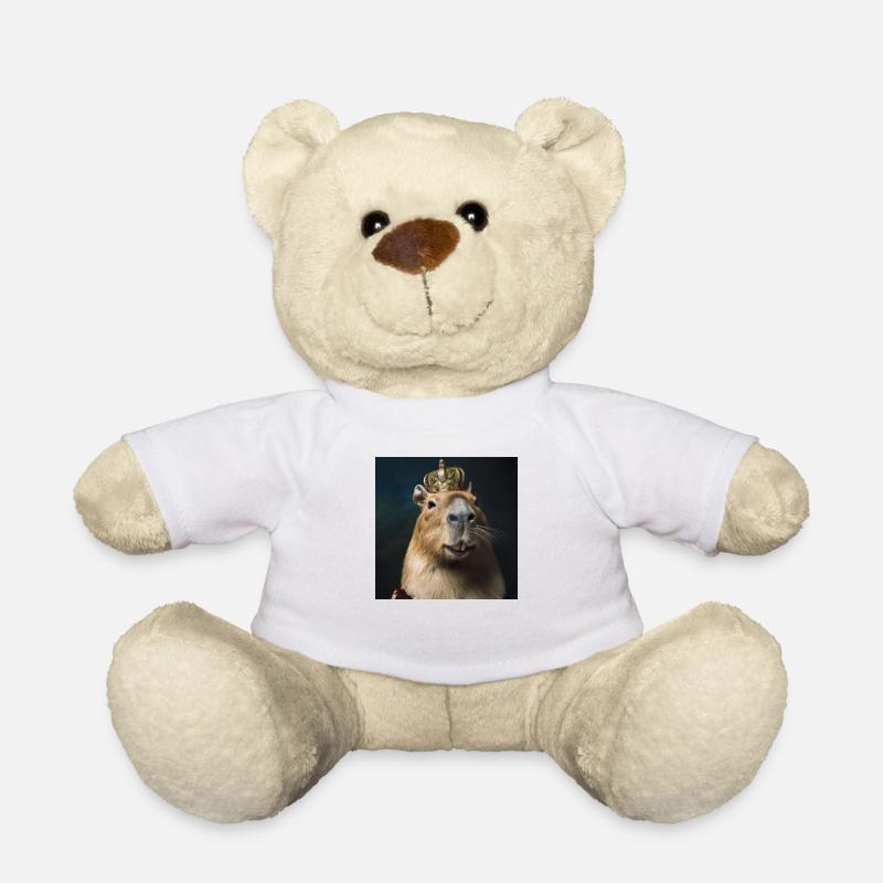Capybara mit Krone - Teddy - Weiß