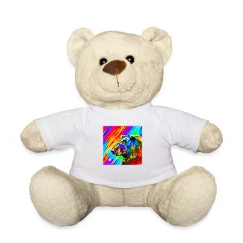 Bear with sunglasses - Teddy Bear - white - Front
