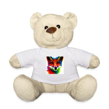 Ein bunter Fuchs, Aquarelle - Teddy - Weiß - Vorne