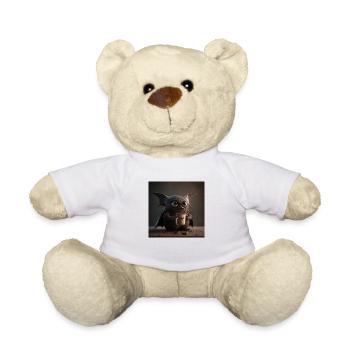 Fledermaus Kaffee Coffein Nachtaktiv Lusitg - Teddy - Weiß - Vorne