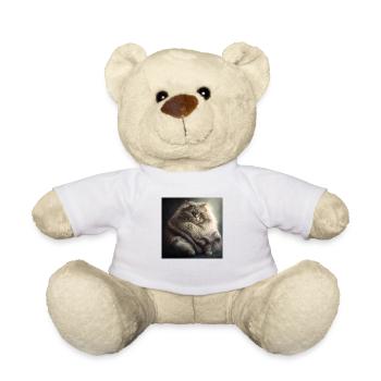 Chat Laine Tricotée Pull Tricoter Drôle Mignon - Nounours - blanc - Devant