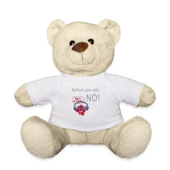 FoundLux New Design, Before you ask: NO!, Women - Teddy Bear - white - Front