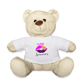 Summer surf miami beach paradise 80s retro 90s - Nounours - blanc - Devant