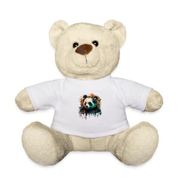 Panda im Einklang mit der Musik - Teddy - Weiß - Vorne