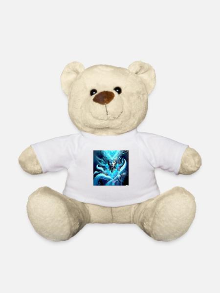 Art numérique Blue Ghost - Nounours - blanc
