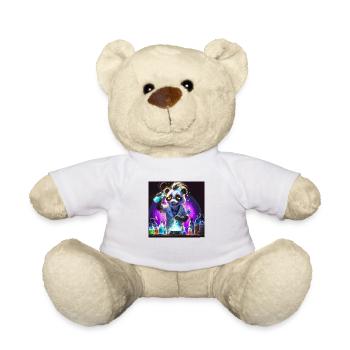 Panda Chemiker digital art - Teddy - Weiß - Vorne