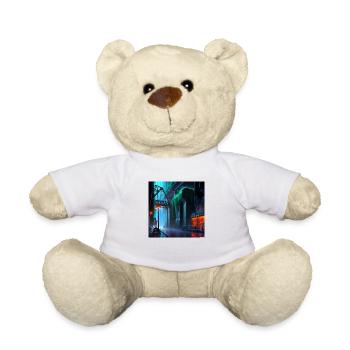 City in the future digital art - Teddy Bear - white - Front