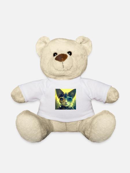 Chat futuriste - Nounours - blanc