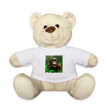 Singe qui rit dans la jungle - Nounours - blanc - Devant