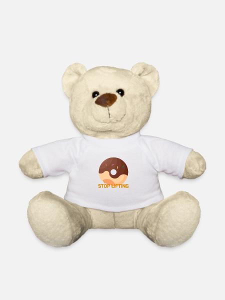 STOP LIFTING DONUT - Teddy Bear - white