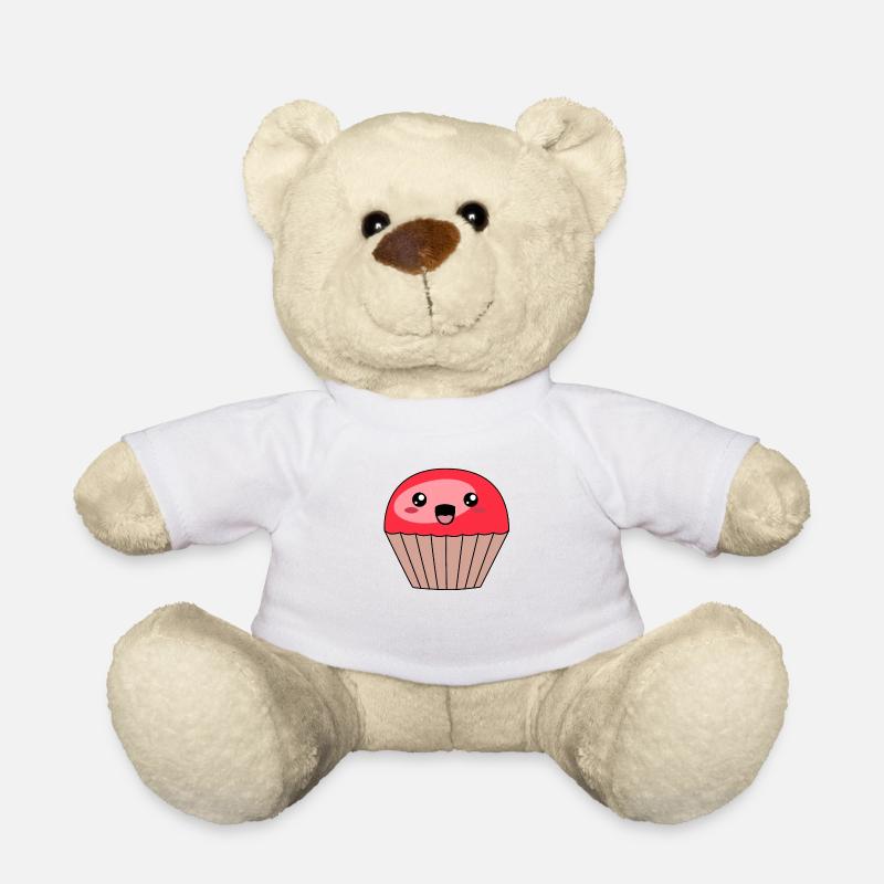 süßer roter Muffin - Teddy - Weiß