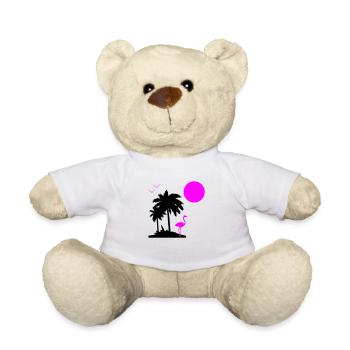 Palm Paradise - Teddy Bear - white - Front
