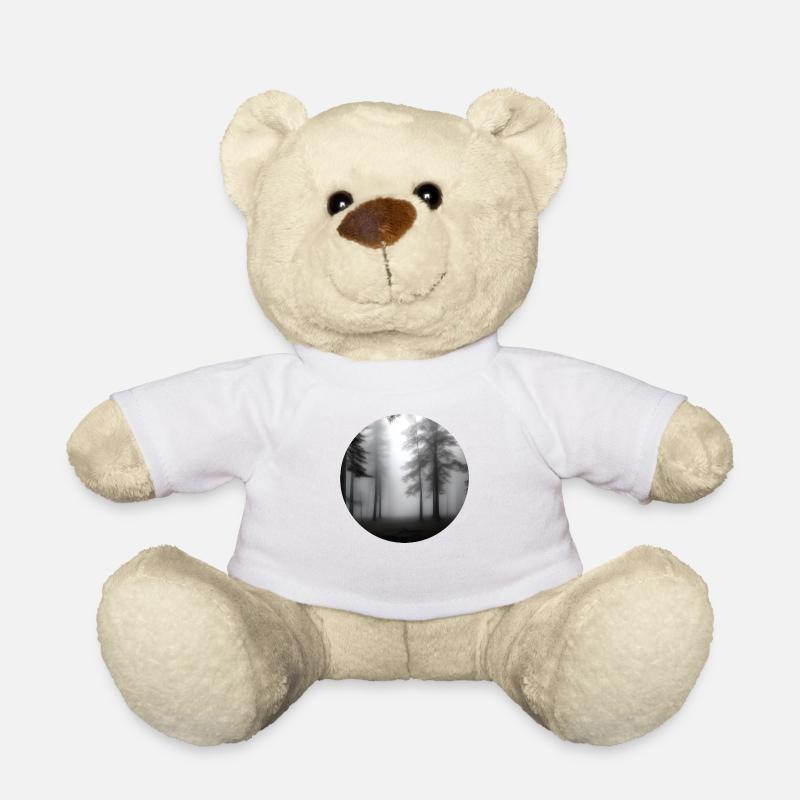 Black and white trees - Teddy Bear - white