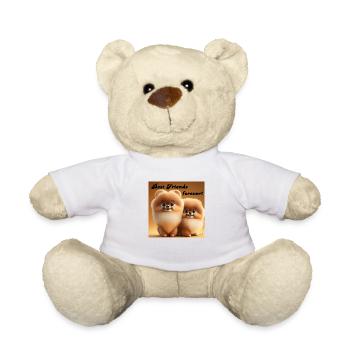 POMMERANIAN 2 BFF puppies cute little cute - Teddy Bear - white - Front