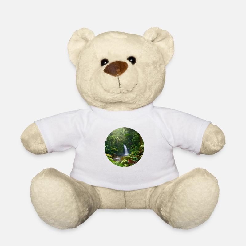 Wasserfall im Regenwald - Teddy - Weiß