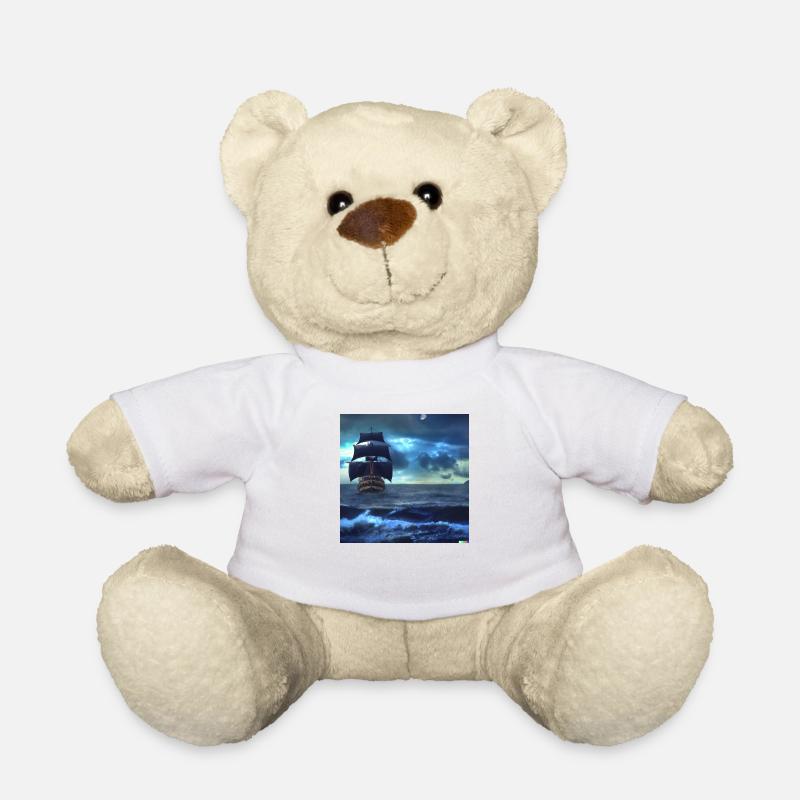 Dunkle Wellen - Teddy - Weiß