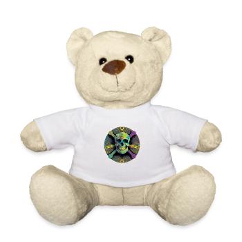 Skull and bone - Teddy Bear - white - Front