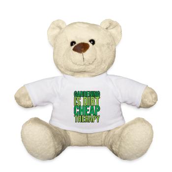 Gardening Is Dirt Cheap Therapy 2 - Teddy Bear - white - Front