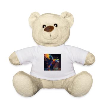 Perroquet coloré, design unique - Nounours - blanc - Devant