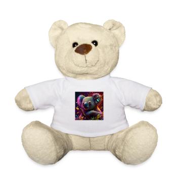 Farbiger Koala, einzigartiges Design - Teddy - Weiß - Vorne