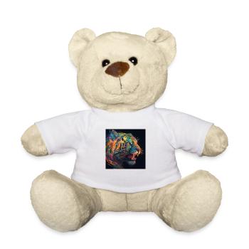 Farbiger Tiger, einzigartiges Design - Teddy - Weiß - Vorne