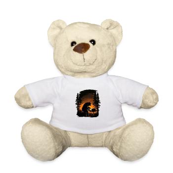 The bear on the barbecue - Teddy Bear - white - Front