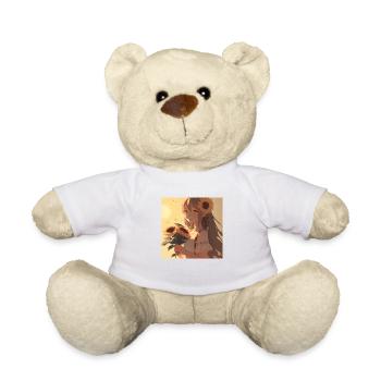 Anime Girl Anime Girl Waifu Otaku Sunflowers - Teddy Bear - white - Front