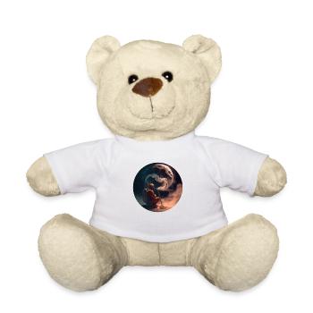 Astronaute fumant sur la Lune - Nounours - blanc - Devant