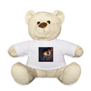 Boy Looking Through a Head - Teddy Bear - white - Front