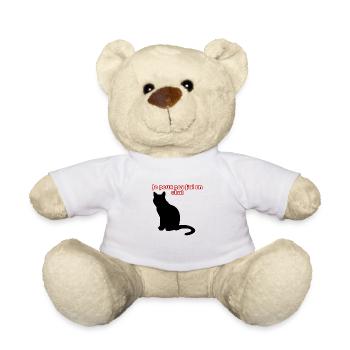 Je peux pas j'ai un chat noir - Nounours - blanc - Devant
