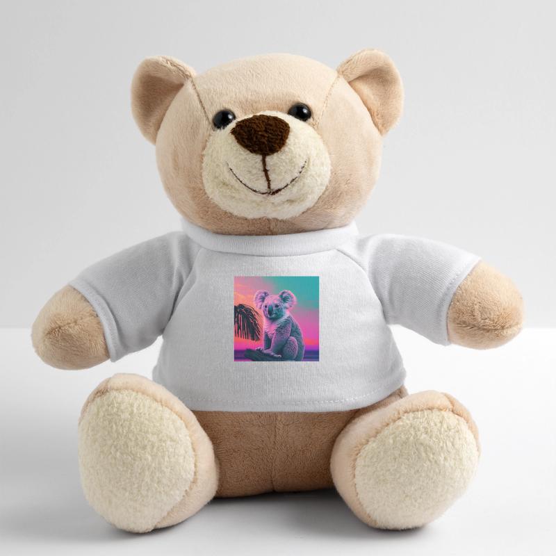 KOALA VAPORWAVE, moderne Kunst, Neon Farben Teddy