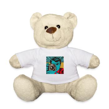 Pop Art Photographer - Teddy Bear - white - Front
