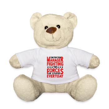 Construction Manager, Fighting Forces Of Stupid - Teddy - Weiß - Vorne