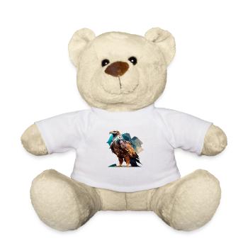 Majestic Polygon Eagle – Bird of Prey - Teddy Bear - white - Front
