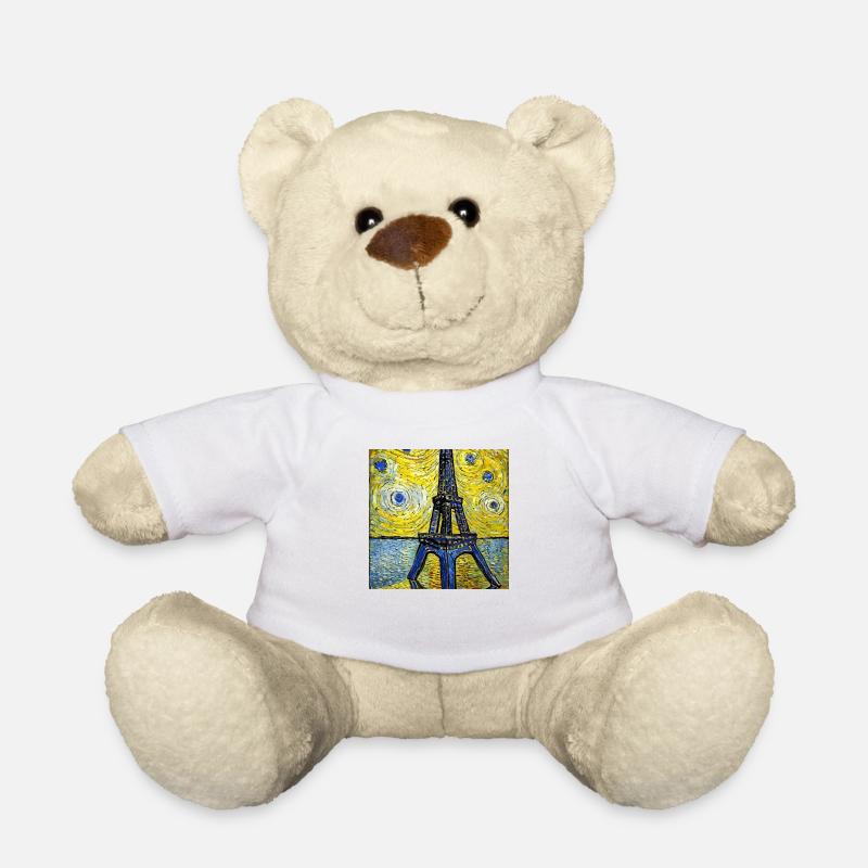 Paris Eiffelturm van gogh - Teddy - Weiß