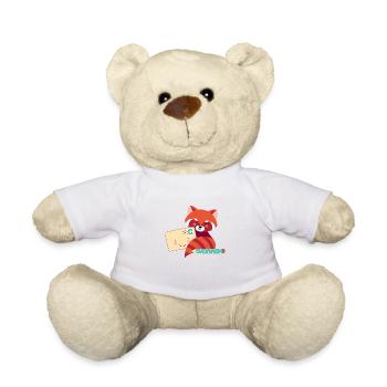 Panda roux avec lettre - Nounours - blanc - Devant