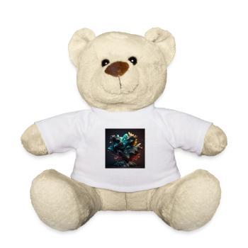 Abstrakte Digitale Kunst n°6 - Teddy - Weiß - Vorne