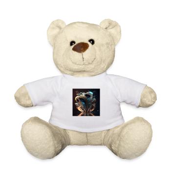Abstrakte Digitale Kunst n°1 - Teddy - Weiß - Vorne