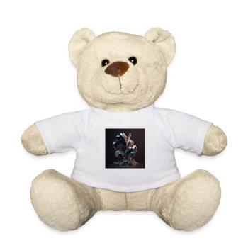 Abstrakte Digitale Kunst n°15 - Teddy - Weiß - Vorne