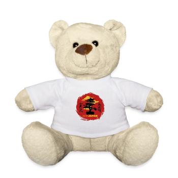 Bonsaï rouge - Nounours - blanc - Devant
