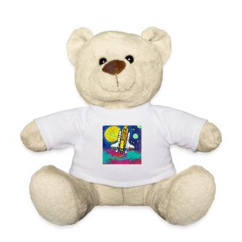 navette spatiale van gogh - Nounours - blanc - Devant