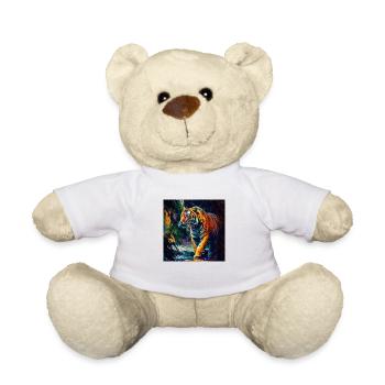 Bengalischer Tiger auf der Jagd - Teddy - Weiß - Vorne