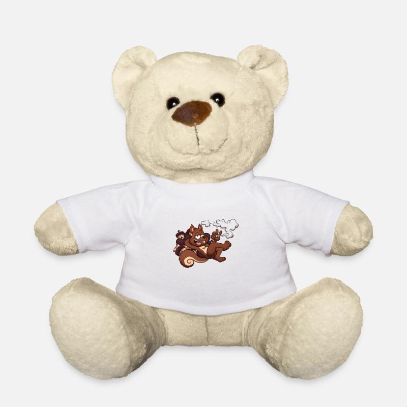 Eichhörnchen, das einen Joint raucht - Teddy - Weiß
