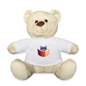 Chat Livre Chat Lire Chaton Livres Chat domestique - Nounours - blanc - Devant