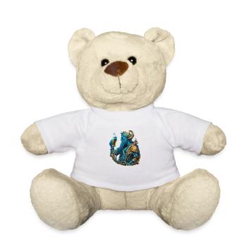 Neptune with beer. Cool mythology - Teddy Bear - white - Front