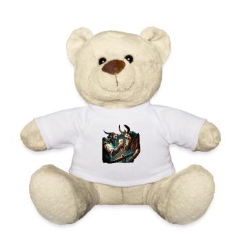 Seeman se bat pour sa bière. Motif cool - Nounours - blanc - Devant