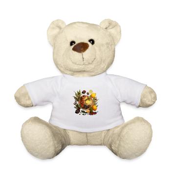 Cadeau végétalien sur plateau de légumes - Nounours - blanc - Devant