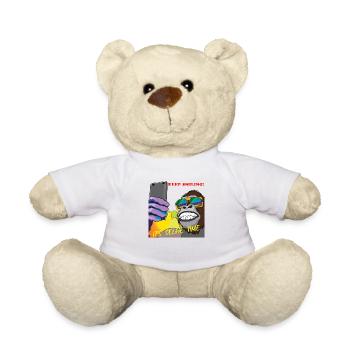 Funny gorilla makes selfie gift - Teddy Bear - white - Front