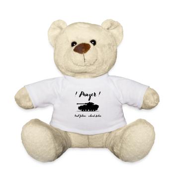 Panzer breit fahren schmal denken - Teddy - Weiß - Vorne